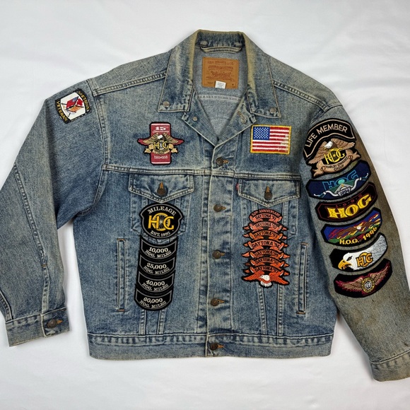 Jeans Levi's Davidson Bomber Vtg Levis Harley Davidson